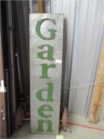 Garden metal sign