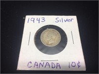 1943 Canada Silver Dime