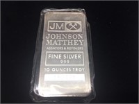 Johnson Matthey 10 OZ Silver Bar