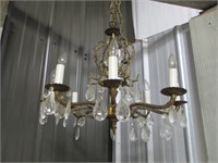 Antique chandalier with crystals