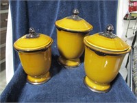 3 pc brown cannister set