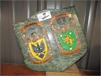 Marble coats of arms plaque