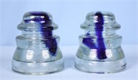 Pair of Rare Kerr Glass Insulators C. 1972