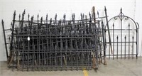 Antique Iron Fence 14 sections w/ Gate total 88 FT