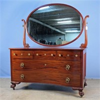 Tobey Furniture Co. Mahogany Bow Front Dresser