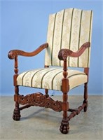 Carved Jacobean Style Arm Chair
