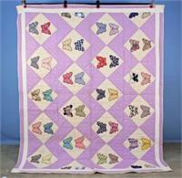 Handmade Tennessee Multicolor Butterfly Quilt