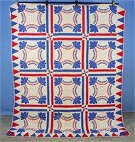 Tennessee Red White and Blue Handmade Quilt
