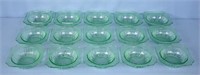 Jeannette Glass Adam Green 15 Berry Bowls 4.75"