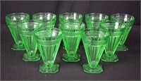 Set of 10 Jeannette Adam Green 4.5" Tumblers