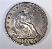 1855-O SEATED LIBERTY HALF DOLLAR  BU