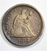 1875-S TWENTY CENT SEATED LIBERTY  XF