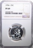 1956 WASHINGTON QTR NGC PF69