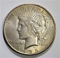 1935-S PEACE DOLLAR, CH BU