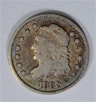 1835 CAPPED BUST HALF DIME  FINE