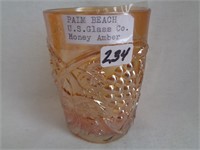 US Glass Honey Amber Palm Beach Tumbler