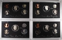 1992, 1993, 1995, 1997 U.S. SILVER PROOF SETS