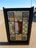 Stunning Stained Glass Window - Havesting Wheat