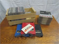 CD's, CD Cartridges, Lotz Wood Crate & More