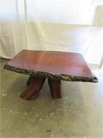 Rustic Natural Wood Coffee Table