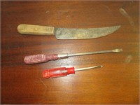 Large Knife and Screw Drivers