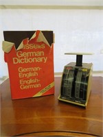 German-English Dictionary and Postal Scale