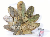 Feuille en pierre vernis - Varnished stone leaf