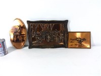 3 oeuvres en cuivre - Copper art