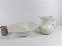 Pichet à eau et bol en céramique - Water pitcher +