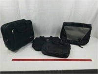 Rolling briefcase and 3 computer bags