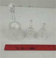 3 lead crystal bells