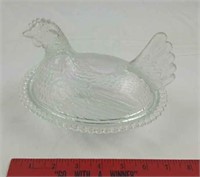 Covered hen dish in Candlewick pattern