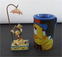 Disney Jiminy Cricket Figure & Coffee Mug