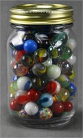 Unsearched Jar of Marbles Vintage to Modern