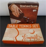 Vintage Tennis Table Game & 1974 Table Top
