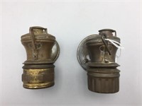 2 antique automobile lanterns