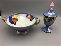Lot of 2 Noritake  hand painted items