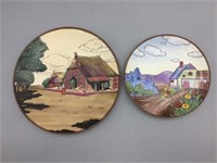 Lot of two hand-painted Nippon plates