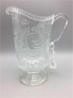 Early pressed glass Liberty pitcher