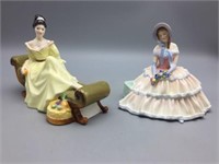 Lot of two Royal Doulton lady figurines