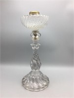 Unsigned Baccarat  colorless glass oil lamp base
