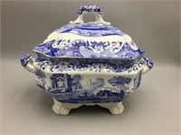 Large blue and white Spode tureen