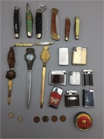 Pocket knives and lighters lot