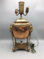 Large copper Samovar lamp