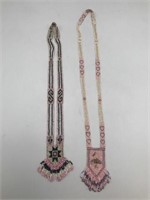 Lot of two American Indian style necklaces;