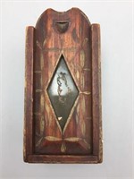 Early miniature wooden slide box