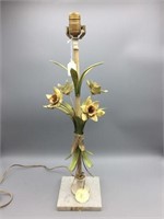 Marble Base Italian daffodil lamp