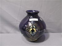 Fenton royal purple 8" shoulder vase painted