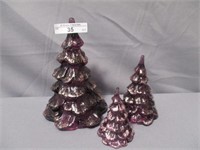 Fenton set of 3 Christmas Trees