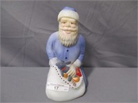 Fenton Decorated Santa as shown- kneeling